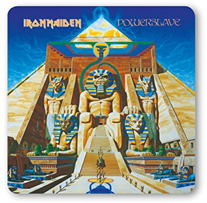 Logoshirt® Rock I Iron Maiden I Powerslave I Coaster I Drinks mat I Cork I 10x10cm I Durable print I Licensed Original Design