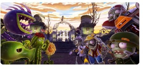 Mouse Mat Plants vs. Zombies 700X300mm Mouse pad, Speed Gaming Mousepad,Extended XXL large Mousemat with 2mm-Thick Base,for notebooks, PC, D