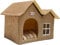Sport Tent Faltbares Hundebett Hundehaus Hundehöhle Hundekissen Waschbares Haustierbett Hundehütte mit herausnehmbarer Matte Kissen, Doppeldach Zwinger für Hunde, Katzen Katzenhöhle Katzenhaus Gold