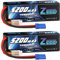 Zeee 3S Lipo Battery 11.1V 80C 5200mAh RC Battery Hard case with EC5 Plug for RC Car Boat Truck Helicopter Airplane Racing Models(2 Packs)