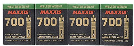MAXXIS Welter Weight 700 x 23-32C 60 mm Fahrradschlauch Presta FV, 4 Stück, STB2213-4