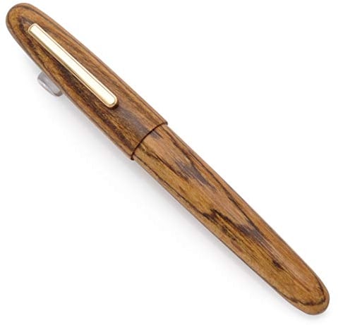 JINHAO 9056 Füllfederhalter aus Naturholz Handgefertigter Tintenstift (Tiger Wood, Mittlere Feder 0,7mm)
