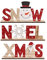3 pièces Panneau en bois de Noël XMAS SNOW NOEL Décoration de table en bois Plaque d'enseigne de table de Noël Ornement en bois assemblé Signe de table décoratif pour la maison Table Chambre Bureau