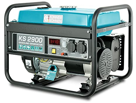Benzingenerator KS 2900, Notstromaggregat 2900 W, 2x16A (230 V), 12 V, Stromerzeuger mit (AVR), Stromaggregat mit Ölstandsanzeige, Überlast- und Kurzschlussschutz, Generator, LED-Anzeige