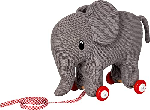 Die Spiegelburg - Elefant auf Holzrollen BabyGlück (gestrickt), BabyGlück, 17484