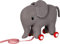 Die Spiegelburg - Elefant auf Holzrollen (gestrickt) - BabyGlück - 17484, Kuscheltier mit Leine zum Hinterherziehen, Nachzieh- Spielzeug für Kleinkinder