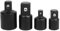 4 piezas Adaptadores para Llave de Carraca Adaptador 1/2 a 3/8, 3/8 a 1/2, 3/8 a 1/4, 1/4 a 3/8 Negro