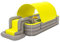 Fayelong Piscine Gonflable avec Auvent Piscine Portable Hors Sol pour Bébé, Enfants, Adultes Piscine Gonflable pour Jardin Familial Arrière-Cour (3m/3Layers,Jaune)