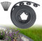 ACXIN Rasenkante Kunstoff 10m, Flexible Beetumrandung Mähkante mit Erdanker, Plastic Gartenzaun Rasenbegrenzung Lawn Border Garten Dekorativ (10m x 5cm, Hellgrau)