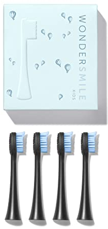 Wondersmile Ersatzbürsten Schallzahnbürste geeignet für Kinder (Super weich, Ballon Blue)