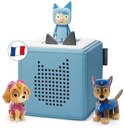tonies Coffret Toniebox Mission avec La Pat'Patrouille Bleu, 2 Figurines Stella & Chase + 1 Créatif, boîte à Histoire et Musique pour Enfant 3-7 Ans, conteur d'histoire Robuste & Facile à Utiliser