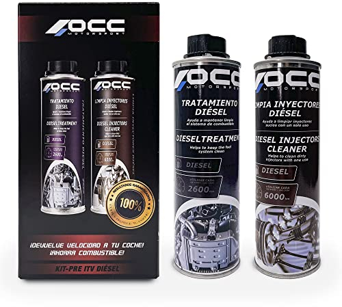 OCC Motor Sport- Pack Tratamiento Diesel + Limpiainyectores Diesel Profesional, Mejora Rendimiento del Vehículo, Aditivos Pre ITV Diesel