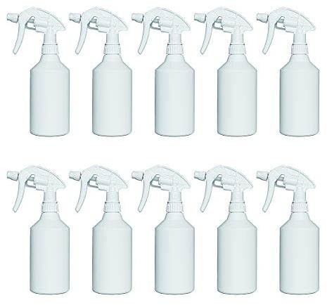 Uttex CHS 3AK Sprühflaschen 10 x 500 ml | Profi Leersprüher aus HDPE | Nachfüllbare Spray Bottles mit Strahl- & Nebel-Funktion | auslaufsicher, spülmaschinenfest, vielseitig einsetzbar