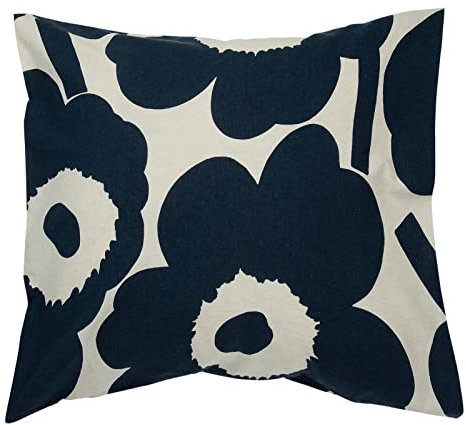 Marimekko Unikko Bettwäsche Dunkelblau Kissenbezug 80 x 80 cm