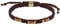 Fossil Herren-Edelstahl-Perlenarmband mit Schieberverschluss, Sattes Braun