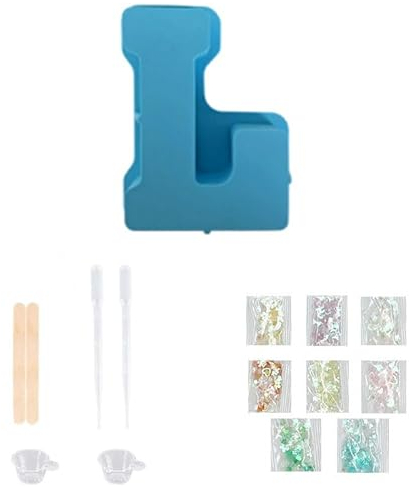 Forminda Große 3D-Alphabet-Silikonformen,Buchstaben Epoxid-Formen,DIY-Kunst Buchstabenformen für Geburtstag Hochzeit Party Weihnachten Kunst Basteln Ornamente(L)
