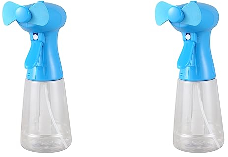 Bdfhjln 2 x Ventilator mit Zerstäuber per Handsprüher – Ventilator mit Nebel als Zerstäuber, batteriebetrieben (300 ml)