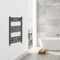 SKY BATHROOM 1000x450mm(HxW) Matte Black Straight Central Heating Towel Rail Heating Towel Radiator