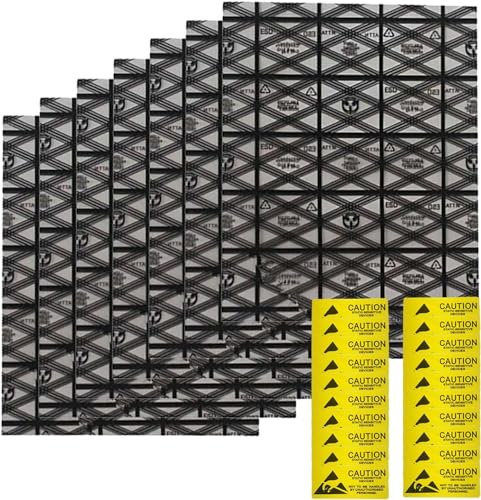 Antistatische Beutel mit antistatischen Etiketten für Festplatte, SSD, HDD, Motherboard, Grafikkarte, RAM, elektronische Geräte, 30,5 x 40,6 cm, 20 Stück