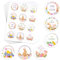 120 Stück 4cm Frohe Ostern Aufkleber mit Osterhasen Ostereier Selbstklebend Dekosticker Party Sticker Etiketten Geschenkaufkleber Geschenk Ostersticker Deko für Geschenkbeutel Candy Box (Bunt)