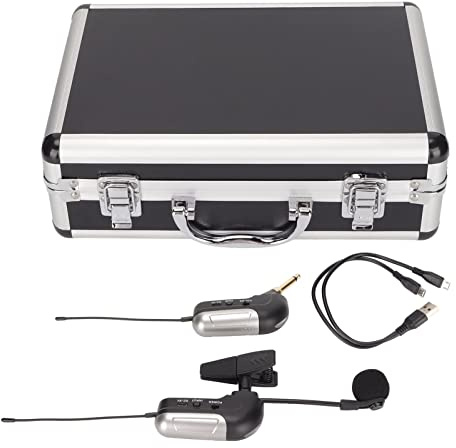 Tonabnehmer-Instrumentenmikrofon, UHF-Clip-Kondensatormikrofon Mit um 360° Drehbarem Festen Clip Für Saxophon, Trompete, Klarinette, Violine, Kabelloses Instrumentenmikrofon, UHF-Clip-Kondensatormikro