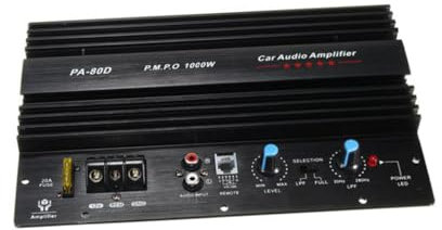 Mikikit 12v Auto Subwoofer Verstärker Mit Mono-Audio-Funktion Leistungsstarker Lautsprecher- Für Großartige Klangerlebnisse Im Fahrzeug Geeignet Für Hochpegel-Lautsprecher