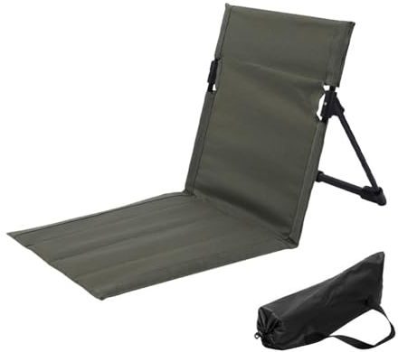 Yianyal Strandkorb-Liege, tragbare Strandmatte, Liegestuhl, zusammenklappbar, mit verstellbarer Rückenlehne, für Terrasse, , Innen- und Außenbereich, Reisen und Rasen