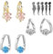 Neyeau Lymphvity Germanium Earrings, 3 Pairs Diamond Studded Magnetic Therapy Earrings for Lymphatic Drainage