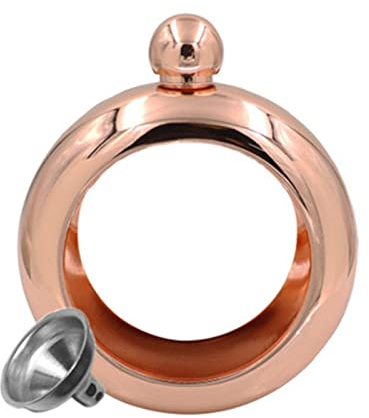 XANAYXWJ Frasco de Cadera Pulsera de Brazalete de 3.5 oz Petaca con Embudo Acero Inoxidable Alcohol Whisky Petaca de Bolsillo Flagon Chic Drinkware Petacas para Mujeres (Tamaño: B)
