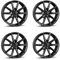 4x Borbet Felgen LX18 8x18 ET40 5x114,3 black matt kompatibel mit Hyundai Coupé Grandeur i20 N i30 i40 Ioniq 6 iX20 iX35 Kona Nexo