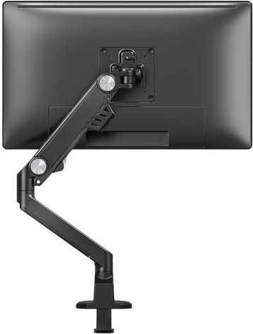BEWISER Heavy Duty Monitor Arm Desk Mount Fits 24-43 Flat/Ultrawide Monitor Height Swivel Tilt Rotation Adjustable Black/VESA/C-Clamp,Holds up to 30 Lbs