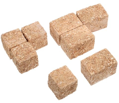 Toyvian Bauernhaus-Charme – 8 Mini-heuhaufenblöcke Obstgarten-Requisite Für Puppenhaus-Dekoration Hochzeitsszene Schmücken