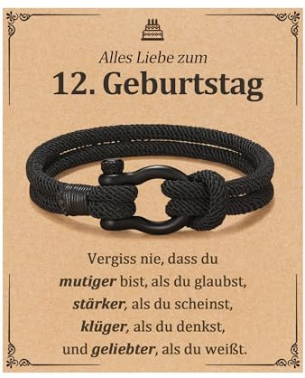 Geschenke für 12 Jährige Jungen, Geschenk Junge 12 Jahre Weihnachtsgeschenke Armband Geschenkideen Teenager Geburtstag Geburtstagsgeschenke