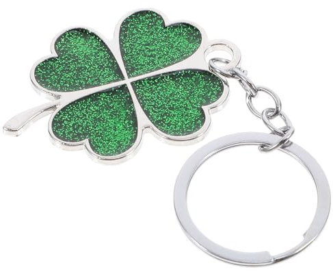 Zerodeko Porte-Clés Trèfle À Quatre Feuilles Trèfles À Paillettes Porte-Clés Porte-Clés Du Jour De La Saint-Patrick Porte- Pendentif Charme Pour Fête Irlandaise Faveur À Main