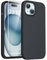 TOCOL 3 in 1 Silicone for iPhone 15 Case 6.1-Inch, with 2 Pack HD Tempered Glass Screen Protector, Liquid Silicone Slim Silky-Soft Touch Multi-Color Anti-Scratch Shockproof Cover, Black