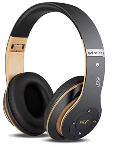 Générique Foldable Wireless Bluetooth Headphones, 4 Colors Available (Black)