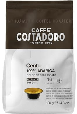 Capsules Costadoro Cento - Compatibles avec les machines à usage domestique Lavazza* A Modo Mio* - 16 capsules