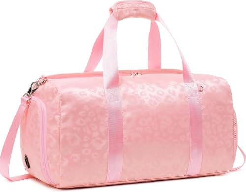 Sac Sport Enfant Sac de Piscine Fille pour Gym Polochon Danse avec Compartiment à Chaussures et Poche Humide