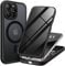 BERFY Magnetic for iPhone 14 Pro Max Case, Compatible with MagSafe,Built-in Privacy Screen Protector and Upgraded Camera Protection,Anti-Spy Full Body Shockproof Phone Case for 14 Pro Max,Matte Black