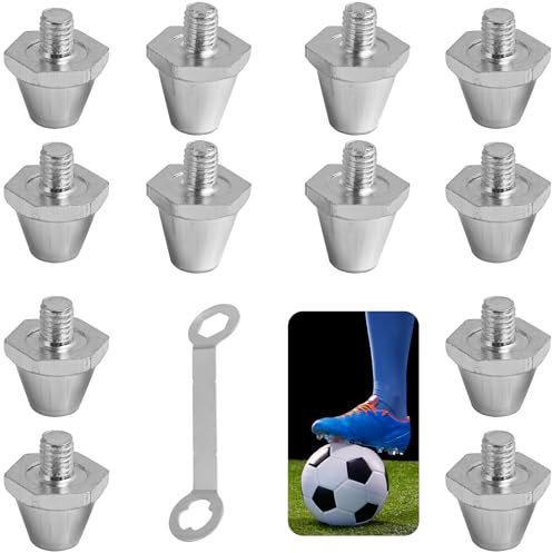 Lote de 12 tacos de fútbol, tacos de repuesto resistentes de aluminio para un entrenamiento óptimo de los Crampones y del Rugby
