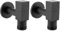 Grifo de pared, latón negro cuadrado grifos de agua fría tipo cascada salida lavadora fregona grifo de la piscina mameluco integrado para baño cocina (2pcs G3/4 hilo)