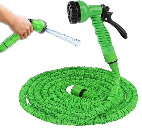 Garden Hose Pipe with 3/4, 1/2 Fittings - (1.5m, 4.9ft)