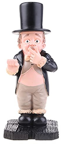 Naso pizzicante divertente statua gentiluomo toilette maggiordomo ornamenti cortile decorazione statua carino resina figurina toilette maggiordomo con rotolo di carta ornamenti