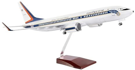 ZXLIHS Druckguss-Metallflugzeug im Maßstab 1:130 für Thailand Air Force B737 Spielzeug mit LED-Licht, Modellflugzeug-Kits, Display zum Sammeln und Ausstellen (kein Licht)