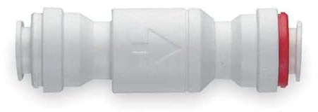 Check Valve, 1/4 In Tube OD, White by John Guest