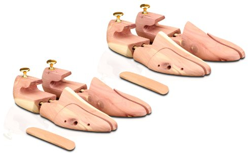 Langer & Messmer Schuhspanner aus Zedernholz für Herren und Damen inkl. Reiseschuhlöffel aus Zedernholz, Größe 34 bis 50, das Original! 38/39 2 Paar