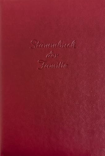 Veganes Stammbuch Hochzeit COSMO, Apfelleder, rot, Familienstammbuch mit Stammbaum Vorlage, Stammbuchformat 14 x 21 cm (70260SSW)
