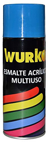 Wurko - Spray Pintura Esmalte Acrílica Azul, Bote 400 ml