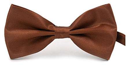 Boolavard klassische Hochzeit Bowtie Krawatte Fliege Neuheit Tuxedo Fashion einstellbar (Kaffee)