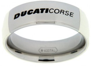 Ducati Herrenring 30, Weiß, Edelstahl, Cocktailparty, Motorrad
